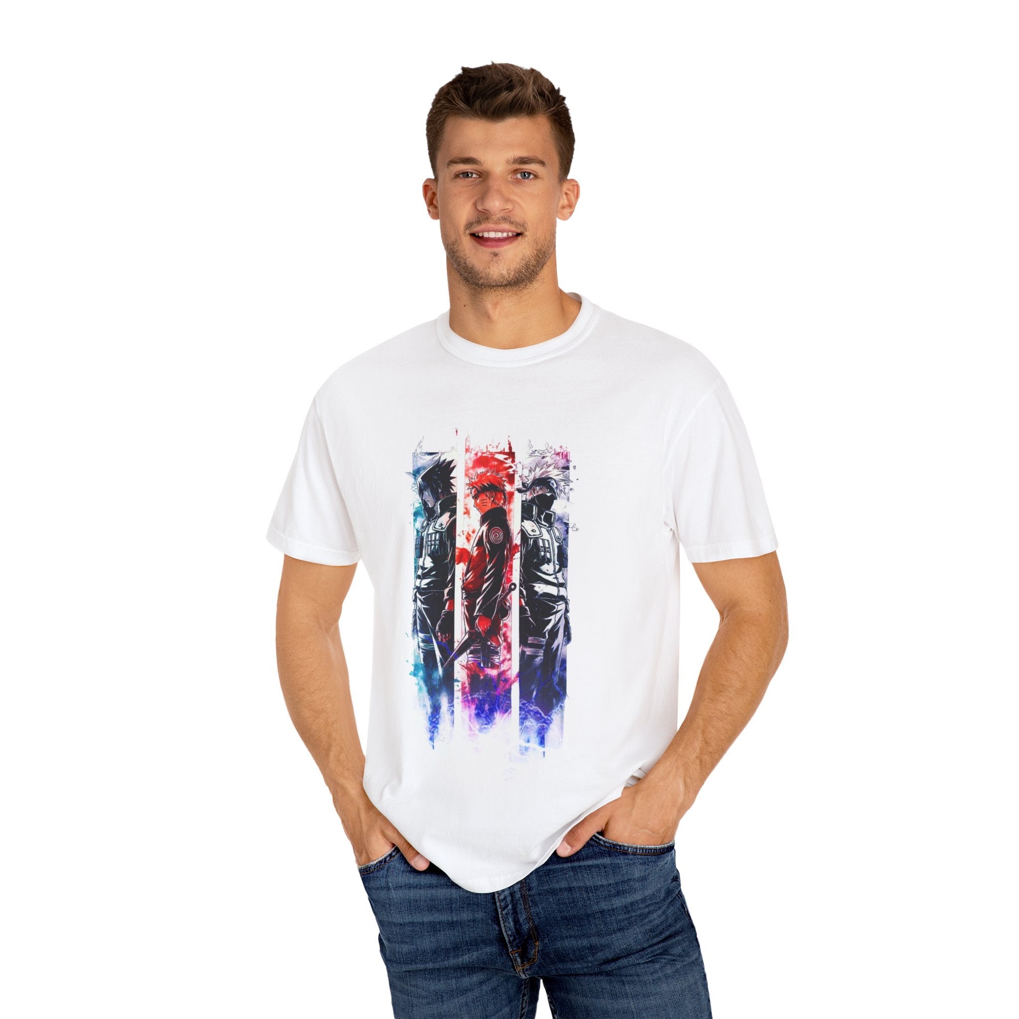 Vibrant Anime Art T-Shirt, Unisex Cotton Tee, Gift for Anime Fans, Casual Wear, Summer Fashion, Unique Graphic Tee