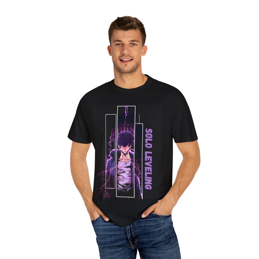 Solo Leveling Unisex Garment-Dyed T-Shirt | Anime Tee, Manga Shirt, Gift for Gamers, Cosplay Apparel, Casual Wear
