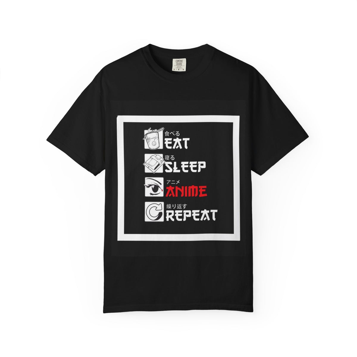 Anime Lover's Unisex T-Shirt, Eat Sleep Anime Repeat Tee, Gift for Anime Fans, Casual Wear, Graphic T-Shirt, Streetwear