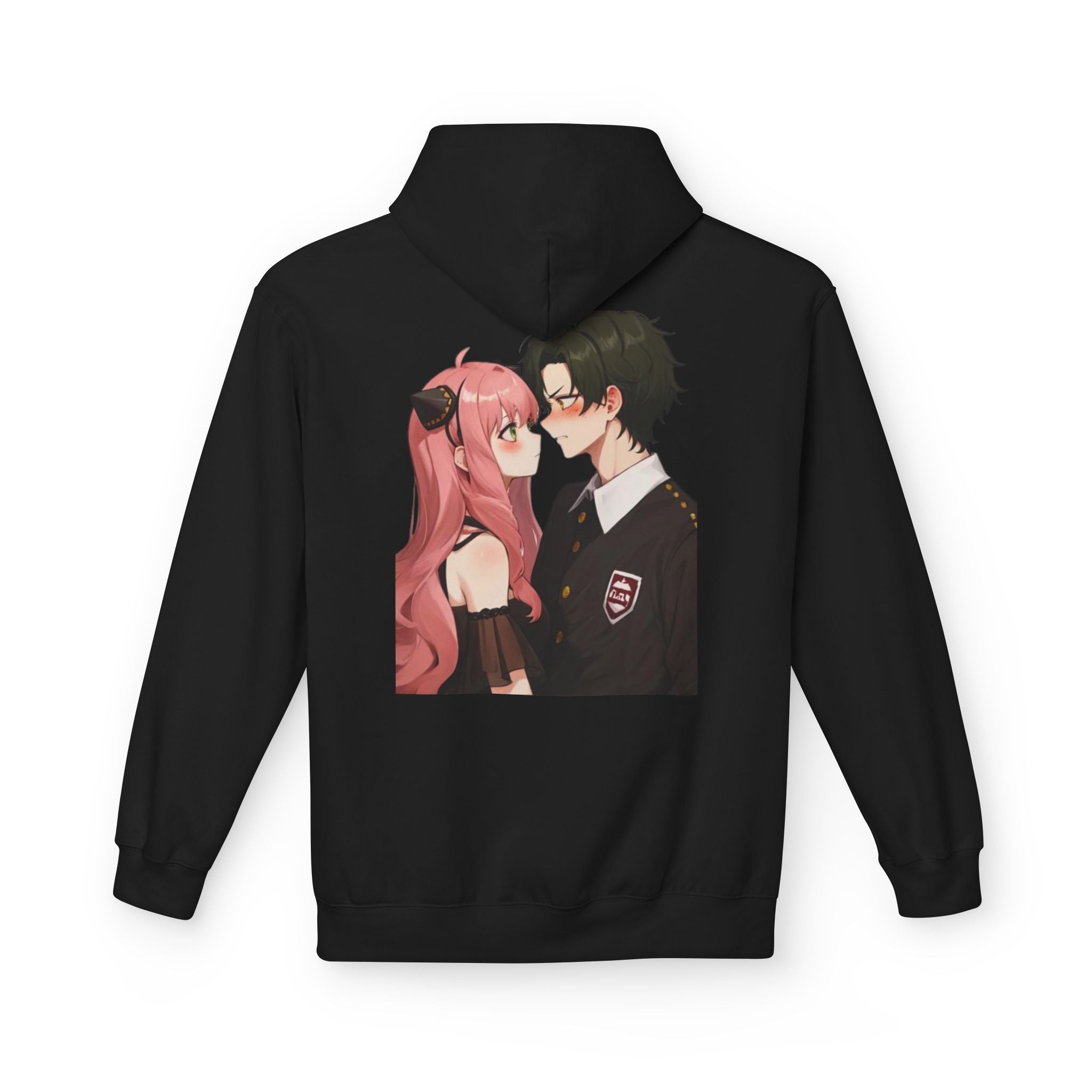 Cute Anime Couple Hoodie, Cozy Anime Fleece Hoodie, Unisex Gift for Nerds, Casual Streetwear, Unique Anime Merch, Perfect for Friends