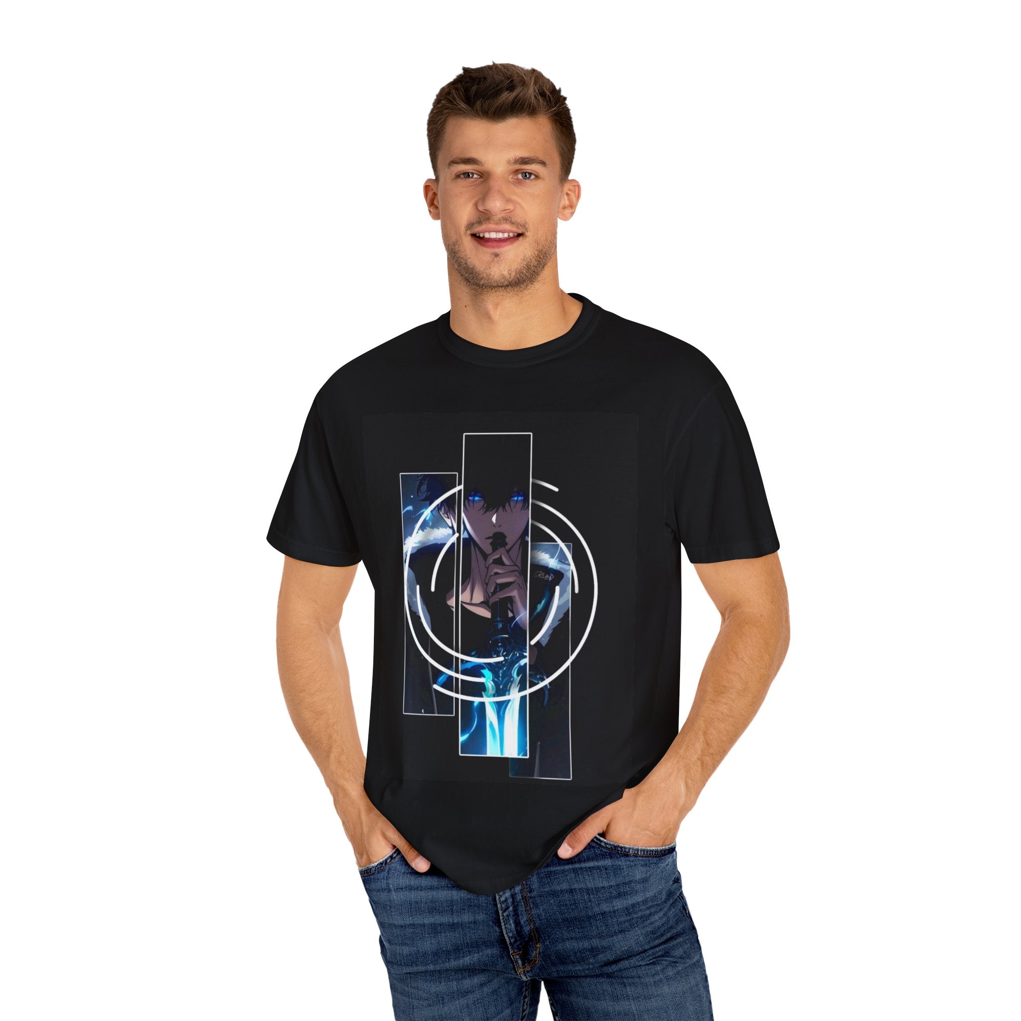 Epic Shadow Solo Leveling T-shirt | Unisex Garment-Dyed Tee, Anime Merchandise, Graphic Tee, Gift for Fans, Casual Wear