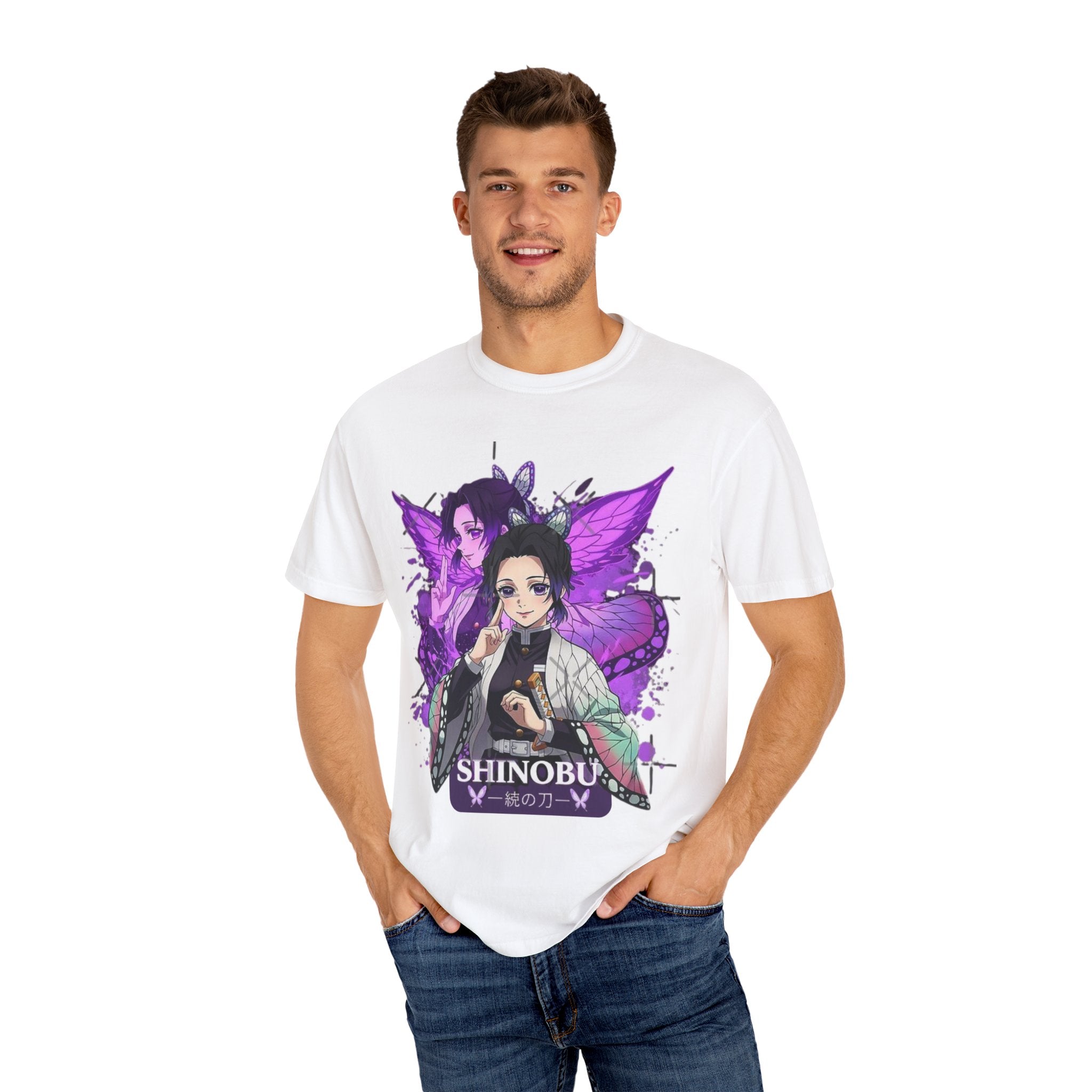 Shinobu-Inspired Unisex T-Shirt, Graphic Tee for Anime Lovers, Gift for Cosplay, Casual Wear, Fan Merchandise