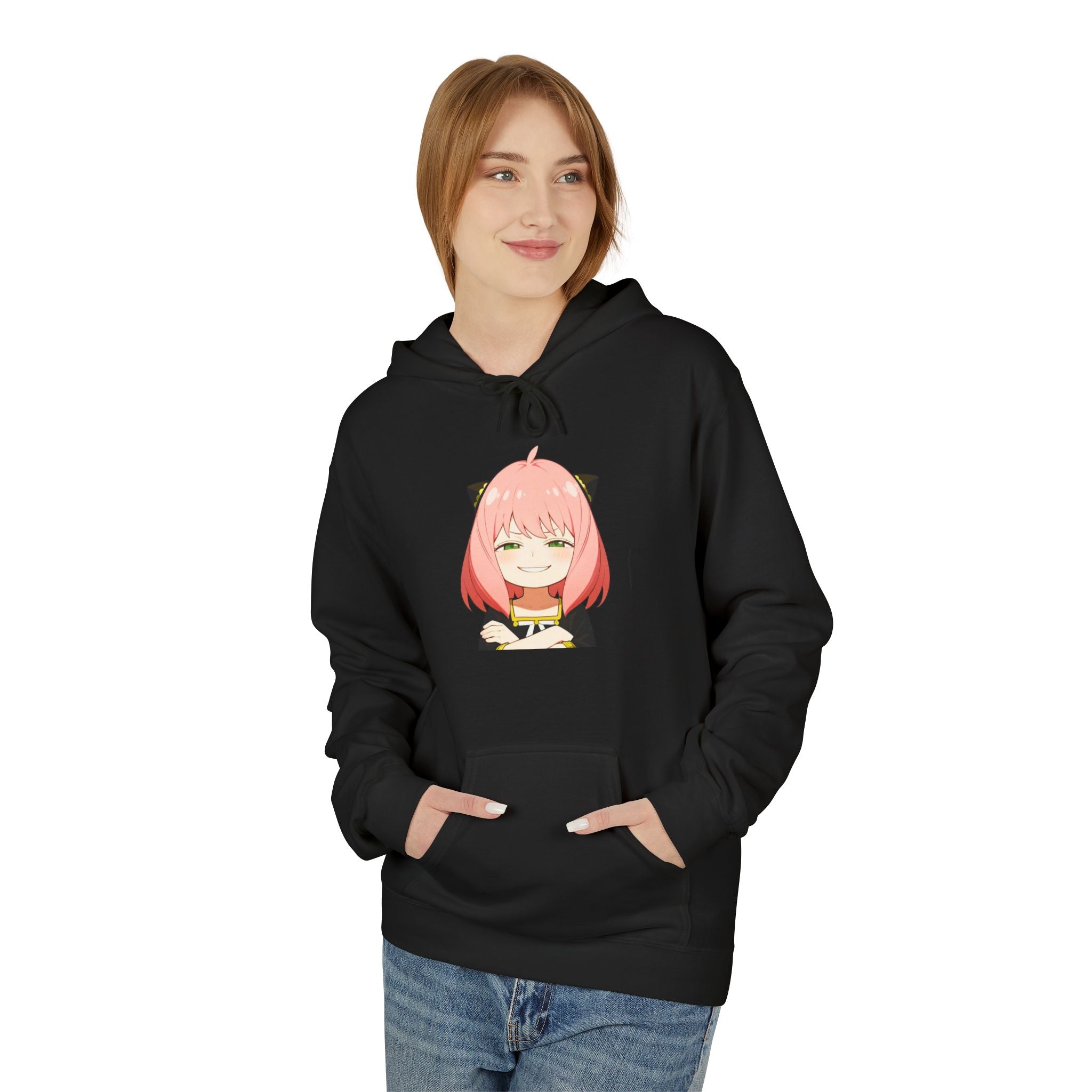Cute Anime Couple Hoodie, Cozy Anime Fleece Hoodie, Unisex Gift for Nerds, Casual Streetwear, Unique Anime Merch, Perfect for Friends